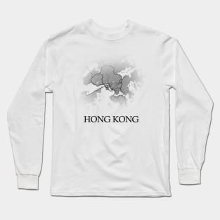 Hong Kong Map - Cartography Long Sleeve T-Shirt